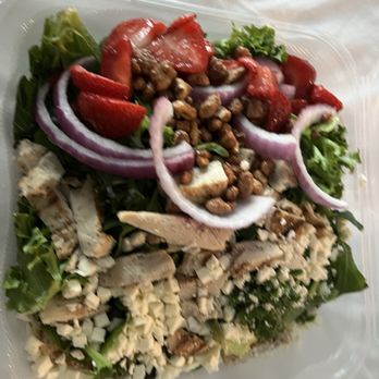 Base Bowls - 1/2 Salad chicken strawberry feta onions and walnuts - Juice Bars & Smoothies Near Me - St. Joseph, Michigan