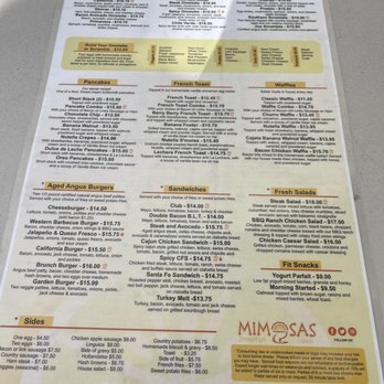 Mimosas Cafe - Menu - November 2021 - Breakfast & Brunch Near Me - San Jose, California