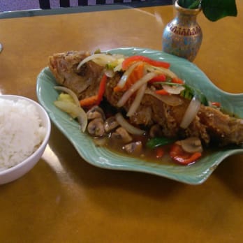 Thai Basil Restaurant - This is the Hot Basil Fish. It is the best fried fish in town! - Thai Near Me - Piscataway, New Jersey Thai Basil Restaurant - This is the Hot Basil Fish. It is the best fried fish in town! - Thai Near Me - Piscataway, New Jersey