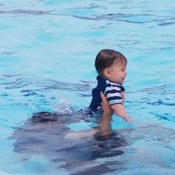Santa Fe Swimming Club - Baby loves his pool