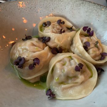 jeong - mandu --  pork & kimchi dumpling. cucumber emulsion. oii muchim. thai basil - Korean Near Me - Chicago, Illinois