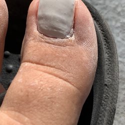 Dip nails - I can't believe this is what I paid for. I could've polished my own toes at home.