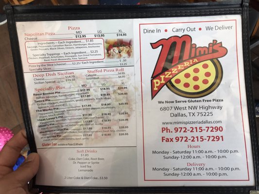 Menu photo 7 Mimi's Pizzeria Dallas, TX Menu photo 7 Mimi's Pizzeria Dallas, TX