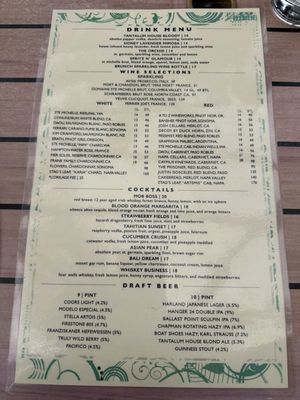 Menu photo 2 Tantalum Restaurant Long Beach, CA