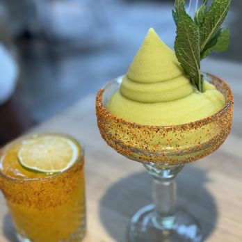Oxomoco - Spicy mango margarita $17| nopalito $18 - Mexican Near Me - Brooklyn, New York