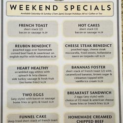 Harrison House Diner - Weekend Specials