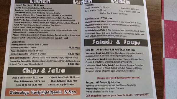 Menu photo 3 La Casita 3 Texhoma, OK
