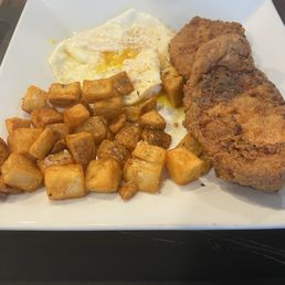 Pork chop breakfast