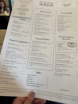Menu photo 1 Café Museum Vienna, 9 Menu photo 1 Café Museum Vienna, 9