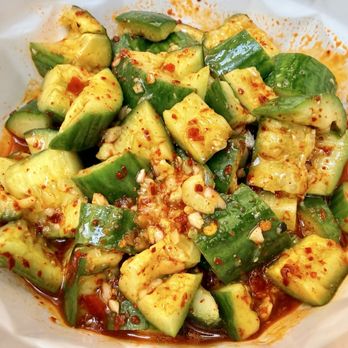 3 He Noodles - Cucumber Salad 凉拌黄瓜 $5.99 - Chinese Near Me - Temple City, California 3 He Noodles - Cucumber Salad 凉拌黄瓜 $5.99 - Chinese Near Me - Temple City, California