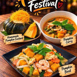 Love Eat Thai - Pumpkin Season
Pumpkin Basil
Pumpkin Curry
Homemade Pumpkin Custard