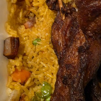 China Lite Restaurant - The Chicken on a Stick on top of the Pork Fried Ricd was plumpy, juicy, and delicious! - Chinese Near Me - Roanoke, Virginia