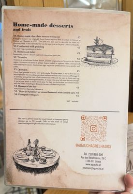 Menu photo 6 Gaúcha Lisbon, 11