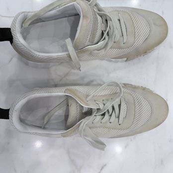 River Oaks Cleaners - After washed the shoes became yellow, and there was a hole! - Sewing & Alterations Near Me - Sugar Land, Texas River Oaks Cleaners - After washed the shoes became yellow, and there was a hole! - Sewing & Alterations Near Me - Sugar Land, Texas