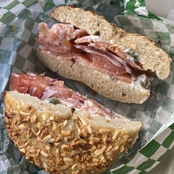 Bagel Bob's - Lox Sandwich with Onion Bagel - Delis Near Me - Houston, Texas Bagel Bob's - Lox Sandwich with Onion Bagel - Delis Near Me - Houston, Texas