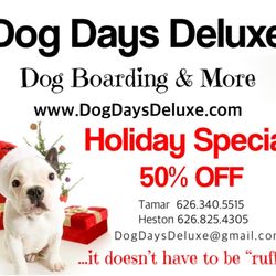 The Workshop - Holiday card printed for dog boarding in monrovia. Jeff got it printed within a couple hours
