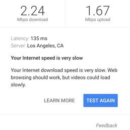 Speed test on a Tuesday morning, no one on the internet, clear skies, unobstructed view.