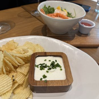 The Cove - Chips and crème fraiche & shrimp cocktail - Wine Bars Near Me - Seattle, Washington The Cove - Chips and crème fraiche & shrimp cocktail - Wine Bars Near Me - Seattle, Washington