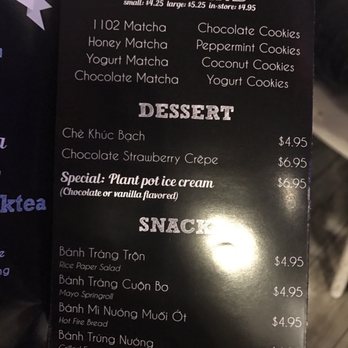1102 Bubble Tea & Bites - Desserts Near Me - Arlington, Texas