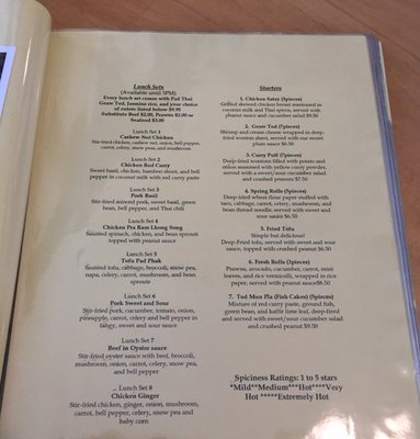 Menu photo 6 Thai Valley Everett, WA
