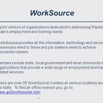 WorkSource - WorkSource is a joint venture of organizations dedicated to addressing Washington State's employment needs. - Career Counseling Near Me - Vancouver, Washington