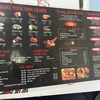 Ocean Crab - Menu June 2025 - Seafood Near Me - Lodi, California