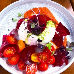 The burrata! So beautifully colorful! The burrata! So beautifully colorful!