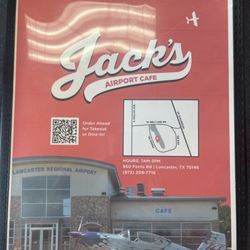 Jacks' Airport Cafe - Menu