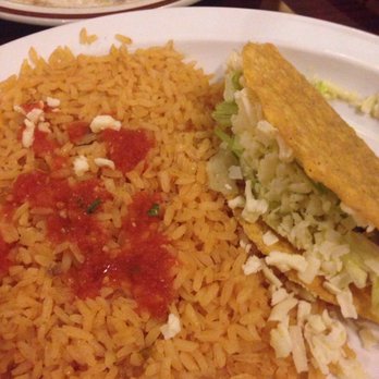 El Azteca - 2 taco dinner. Sorry I ate one before the pic:) served with rice and beans, but I opted to skip the beans and get double rice. - Mexican Near Me - Dunkirk, New York