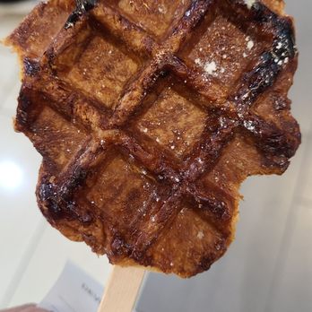 Devil & Angel Desserts - burnt and hard like a rock waffle that came with the soft serve ice cream. - Ice Cream & Frozen Yogurt Near Me - Milpitas, California