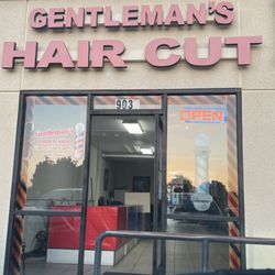 Gentlemen's Barber Shop - Back entrance of the store