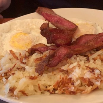 Frank's Diner - 2 egg breakfast with bacon & hash browns. - Diners Near Me - Spokane, Washington