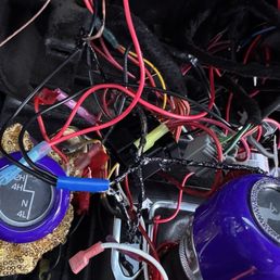 Burned/melted wires Burned/melted wires
