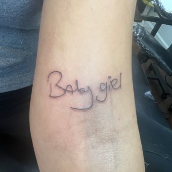 Inkspiration Studio - My husband's handwriting on our daughter's left arm - Tattoo Near Me - Morehead City, North Carolina Inkspiration Studio - My husband's handwriting on our daughter's left arm - Tattoo Near Me - Morehead City, North Carolina