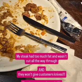 Benihana - Fatty steak not cut all way through. 5/10 - Teppanyaki Near Me - Arcadia, California