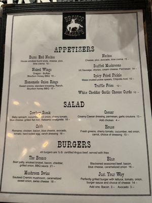 Menu photo 1 Bronco Kelly's Newberg, OR