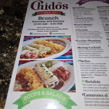 Chido’s Tex-Mex Grill - Menu - Mexican Near Me - Silver Spring, Maryland