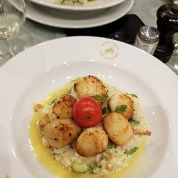 Scallops with Mushroom and Zucchini Risotto