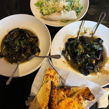 Urban Crust - Mussels and Caesar salad - Pizza Near Me - Plano, Texas Urban Crust - Mussels and Caesar salad - Pizza Near Me - Plano, Texas