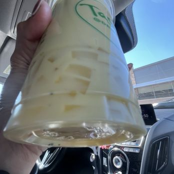 Tastea - Goldenwest - Hard to tell in pics. But there were matcha bits in my mango milk tea :( disappointed. - Bubble Tea Near Me - Westminster, California Tastea - Goldenwest - Hard to tell in pics. But there were matcha bits in my mango milk tea :( disappointed. - Bubble Tea Near Me - Westminster, California