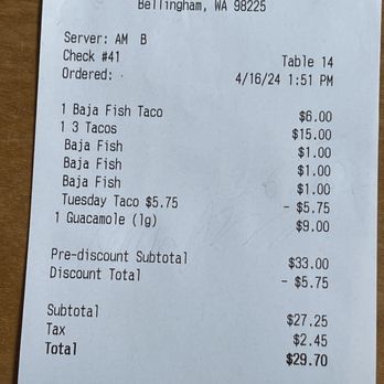 Black Sheep - Not bad for a great lunch for 2 - Bars Near Me - Bellingham, Washington
