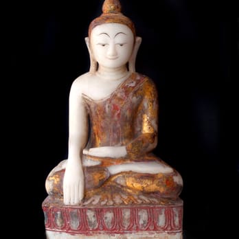 Mandarin Fine Art Gallery - Item: Seated Buddha
Type: Marble, lacquer, gold leaf, paint
Origin: Burma
Age 150 years - Art Galleries Near Me - Newport Beach, California Mandarin Fine Art Gallery - Item: Seated Buddha
Type: Marble, lacquer, gold leaf, paint
Origin: Burma
Age 150 years - Art Galleries Near Me - Newport Beach, California