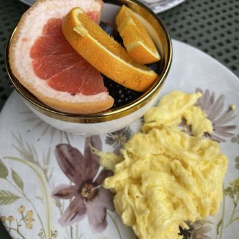 Sugar and Scribe - Scrambled egg and fruit bowl - Bakeries Near Me - La Jolla, California Sugar and Scribe - Scrambled egg and fruit bowl - Bakeries Near Me - La Jolla, California