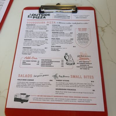 Menu photo 1 Outside Pizza Denver, CO