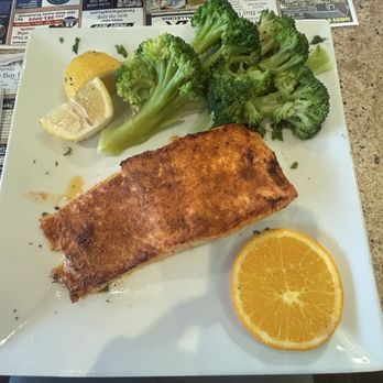 Island Lake Diner - My salmon with mashed potatoes and broccoli - Diners Near Me - Ronkonkoma, New York Island Lake Diner - My salmon with mashed potatoes and broccoli - Diners Near Me - Ronkonkoma, New York