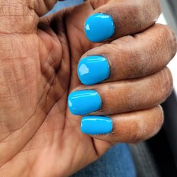 Not Happy at all..skin's dry around the nail area. Good nail Tech I wouldn't send my client out the way I left. Not even lotion offered lol