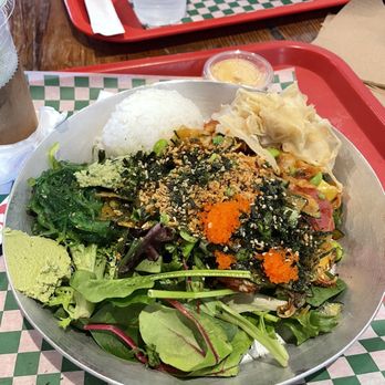 Uroko Poke - 2 Scoops plate with white rice and salad, tuna and salmon - Japanese Near Me - Costa Mesa, California Uroko Poke - 2 Scoops plate with white rice and salad, tuna and salmon - Japanese Near Me - Costa Mesa, California