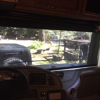 Crater Lake RV Park - All set up, Jeep is backed in and ready for the next adventure. - RV Parks Near Me - Prospect, Oregon