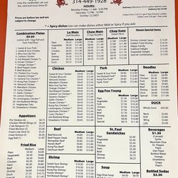 Menu as of 11/21/2024