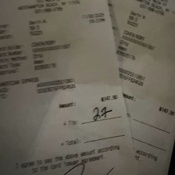 Ivy On Main - Bill for 2 - Cocktail Bars Near Me - Westhampton Beach, New York